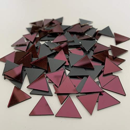 1 инч Мал триаголник огледало мозаик плочка, мини виолетова занаетчиска огледала, 150 компјутери