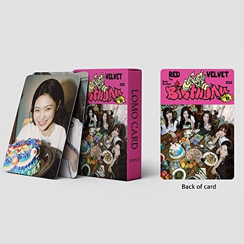 55pcs црвен кадифено фото -картичка црвен кадифето за роденденски разгледници Red Velvet нов албум Red Velvet Lomo картички нов албум