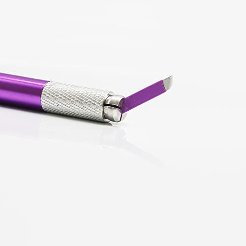 50 парчиња 0,16 мм Виолетови Игли За Микроблејдинг За Еднократна Употреба Постојани Игли За Микроблејд За Шминка За Рачно Пенкало