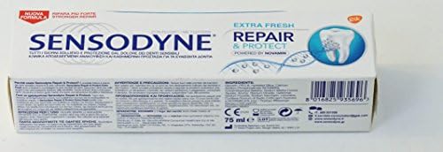 Sensodyne: „Поправете и заштити дополнителна свежа“ паста за заби, напојувана од Новамин * 2.53 Течноста за унца * [Италијански увоз]