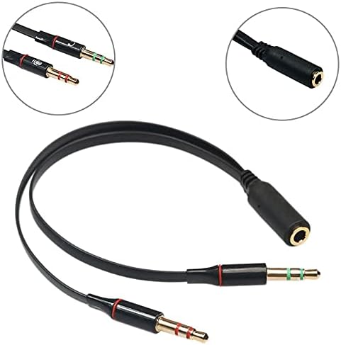Слушалки за микрофон за микрофон SBSNH 3,5 mM женски аудио сплитер кабел за 2 машки кабли за помошни микрофони