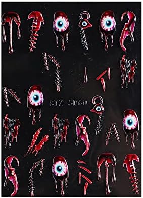 Притиснете на ноктите мали раце налепници за Ноќта на вештерките на Ноќта на вештерките 3Д страшно застрашувачко лузна крвава самостојна лепење