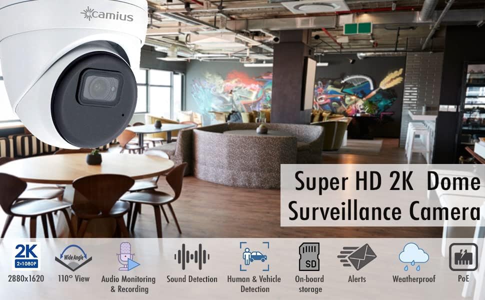 Камиус 4K 8 канален хибриден DVR со хард диск 3TB и Camius Superhd 2K Wired POE IP IP IP затворен пакет на отворено