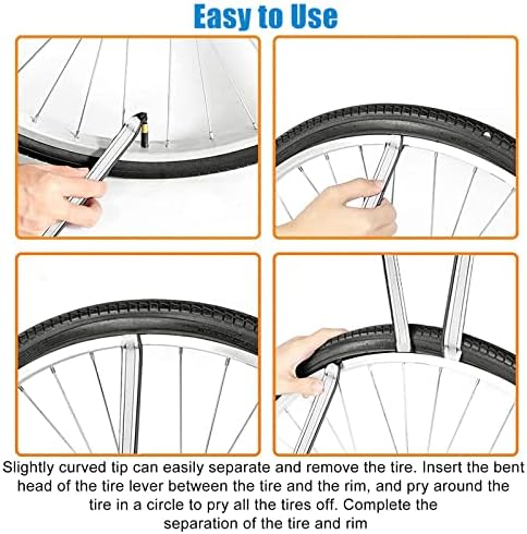 3 парчиња лажица од гуми од гуми за менување на алатки за поправка, моторцикли со моторцикли со велосипед, надополнети гуми и подигнете
