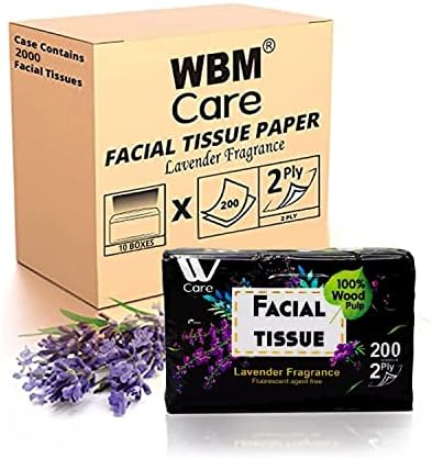 Хартиени крпи, збогатени со миризба од лаванда, 2ply одржлив и засадување, за сите типови на кожа, ткива на лицето, пакет од 10