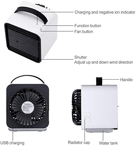 Тип на ладење мини преносно домаќинство USB анјон ладилник за климатизација на вентилаторот ладилник за воздух.