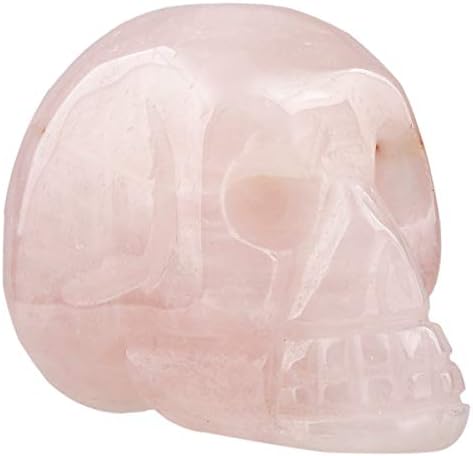 Rockcloud Исцелување кристал камен човечки реики череп фигурински скулптури скулптури на тигар око 1,5 “