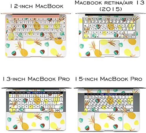 Lex Altern винил кожа компатибилен со MacBook Air 13 Inch Mac Pro 16 Retina 15 12 2020 2019 2018 Black Patement Tropic Frist Luthion Print Laptop Laptop Cover Cover Decal Design Women