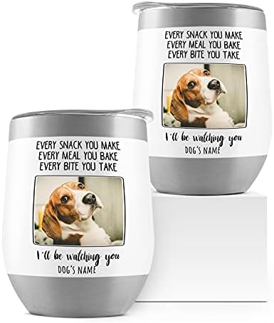 Персонализирана кригла Секоја закуска што ја правиш, ќе те гледам подароци за чаши за кучиња за lубител на кучиња мама тато од ќерка