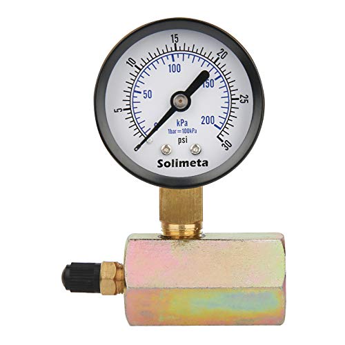 Солимета 2 Економичен мерач на притисок на тестот за гас, 0-30 psi