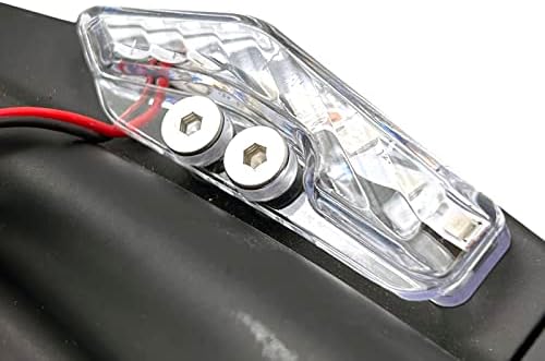 Алуминиумски мотоцикл ретровизор огледала на ветерници крилја крилја стил со LED сигнални сигнали Индикатор за светло, поголема површина, широк