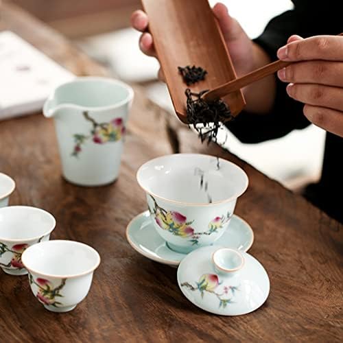 ДОИТУЛ Азиски Чај Сет Керамички Чај Кинески Кунг Фу Чај Сет Кафе Кригла Праска Чај За Мача Чај Зелен Чај Лате Капучино Вино Јапонски Чај