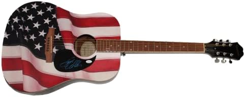 Asonејсон Олдеан потпиша автограм со целосна големина Една од еден вид обичај 1/1 Американски Flaggibson Epiphone Acoustic Guitar B/ James Spence
