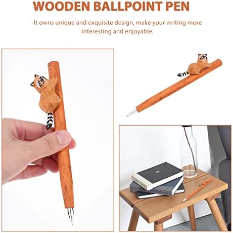 Cabilock Raccoon Design Ballpoint пенкало врежано пенкало играчки цртан филм топка за пенкало за канцелариски материјал