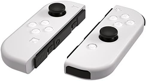Контролер за замена на екстремитет Abxy Direction Chapture + - Копчиња за желе, бело и јасно со два тони со симболи Акциони копчиња за лице за Nintendo Switch & Switch OLED oyој -Кон - oyојкон не