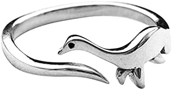 Прстени со диносаурус, Стегосаурус Тиранносаурус и Трикератопс прилагодливи прстени за девојчиња за тинејџери, прстен на диносаурус