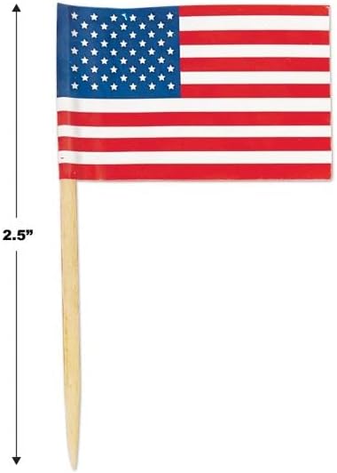 Пакет За Чепкалки За Заби Со Знаме НА САД И Канада - 50 Чепкалки За Заби Со Знаме На Канада и 50 Чепкалки За Заби Со Знаме на