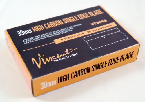 Винсент 39мм висок јаглерод единечен раб сечила VT304B 1 картон со 20 пакувања