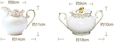 ZLXDP 15 парчиња Англиски попладневен чај сет црн чај чајник чајник дневна соба домаќинство коска кинески кафе чаши за кафе