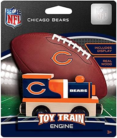 Ремек -дела мотор за тренери од дрво - NFL Chicago Bears - Официјално лиценцирано играчко дете и деца, црна боја, црна