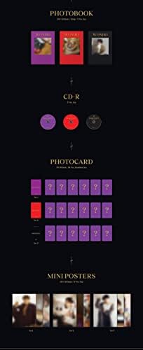 Dreamus Wonho - Опсесија [VER 1+2+3 Full Set.] 3 албуми+придобивки од пред нарачката+Bolsvos K -Pop Ebook, 1ea Bolsvos налепница за Toploader, PhotoCards