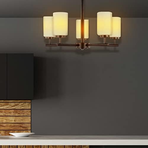 Генерација осветлување 5-светло Осло лустер | Современа тела за светло на таванот за декор на собата | Лустер за трпезарија или дневна соба користи A19 стандардни или