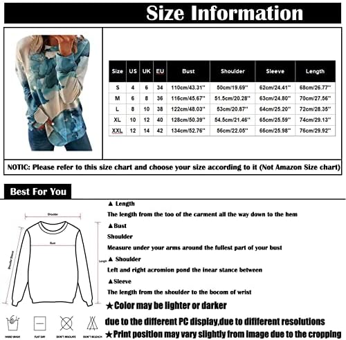 Женски џемпери худи трендовски моден тренд моден обичен лабава лабава долга ракав врвни џемпери графички графички