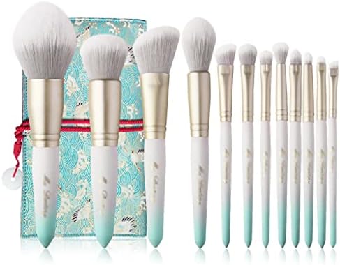N/A бела 12 парчиња синтетички козметички четки за коса Поставување и руменило во прав лице-козметички алатки и пенкала (боја: