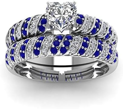Womenените накит прстени симулиран дијамантски венчален прстен за жени луксуз исечен стабилен ангажман прстен за накит подароци анксиозен прстен