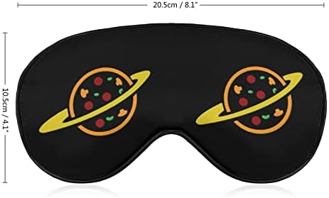 Планета за пица печатена маска за очи за очи меко слепило капаче со прилагодлива лента за ноќни очила за очила за мажи за мажи жени