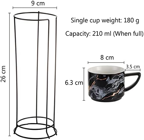 ШОЛЈИ ЗА КАПУЧИНО ЈЕБАОХАО Поставете Чаши За Чај 180мл Комплет За Редење од 4 Керамика Шолја За Кафе Со Штандови За Чаши