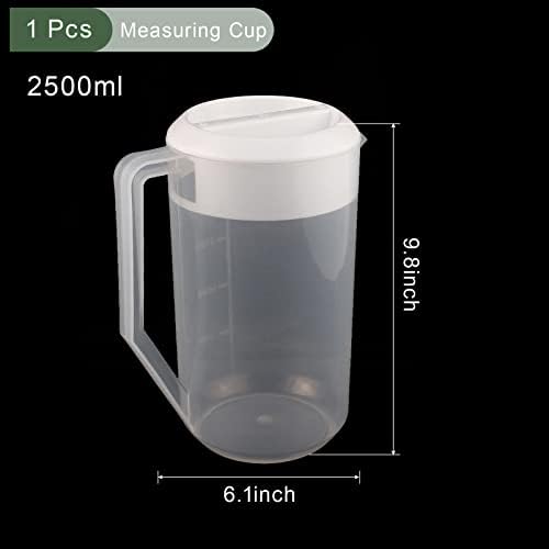 Јокив 1 парчиња пластична чаша, лабораториска употреба | Течна мерна чаша со рачка, одлична за лабораторија, кујна, дневна употреба