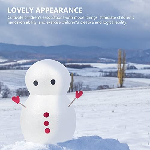 Toyandona Home Decor 3 парчиња Божиќна занаетчиски облици со пена снежен човек занаетчиски полистирен пена DIY снежен човек занает бел празен