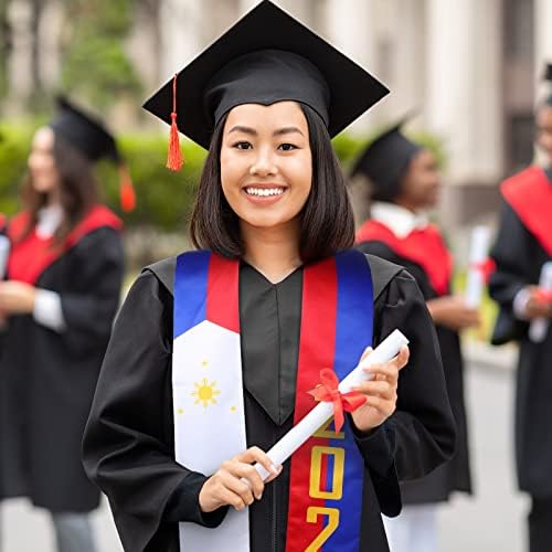 2 Парчиња Мексиканска/Филипинска/Американска Класа Од 2023 Година Знаме За Дипломирање Украдено Дипломирање Појас Дипломирање Украдено