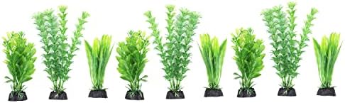 Пен-Плакс Аквариум Декор И Растенија-Додадете Боја И Интерес За Вашиот Резервоар - 9 Пакет Зелена