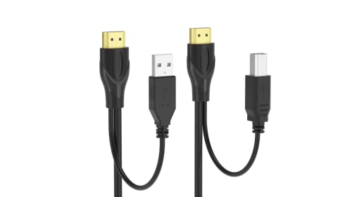 YINKER 6ft/1.8 m USB HDMI Kvm Кабел ЗА HDMI Kvm Прекинувач,Интегриран СО HDMI USB а до HDMI USB Б