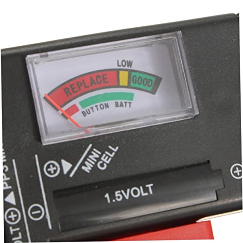 Тестери за батерии Solustre 9V Тестер на батерии за мерење на црно копче за мерење на црно копче