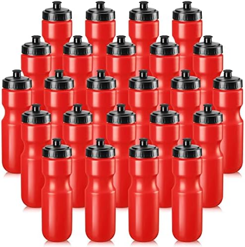 24 пакувања спортови шишиња со вода со лесно отворено притискање/ влечење капаче, 25 мл велосипед спортско шише масовно протекување