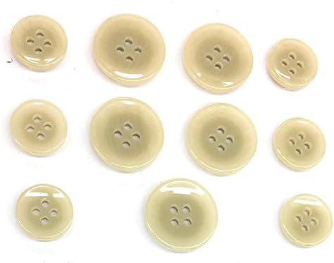 11 копчиња со мермерни беж/таупе поставени- прилагодени 4 дупки шијат на копчињата за спорт, фустан, блејзер, спортски палто