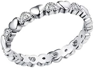 Свадба прстен за жени мода креативно прекрасно признание ветување за ветување прстен симулиран дијаманти прстени за накит двојки