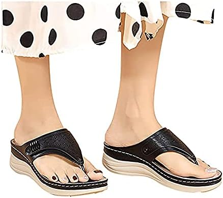 Папучи за жени летна цврста боја на обична клин-пета мека единствена клип-пети сандали Премиум флип-флоп
