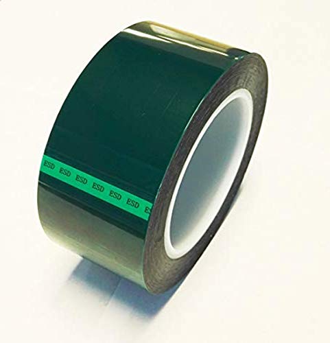БЕРТЕХ ЕСД лента, 5 1/2 инчи x 72 јарди, зелен, полиестерски филм со силиконски лепило