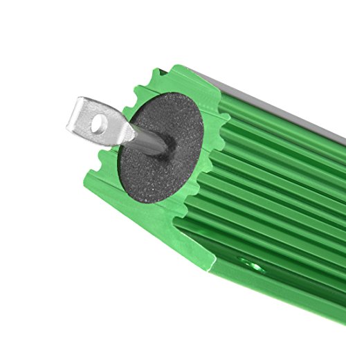 Uxcell 2 PCS Алуминиумски отпорник 100W 0,5 ом жица зелена за конвертор за замена на LED 100W 0,5RJ