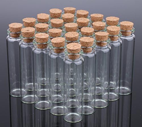 Maxmau пакет од 25.20ml мали стаклени шишиња плута стопци DIY уметнички занаетчиски продавници за продавници со ситни тегли за свадба за