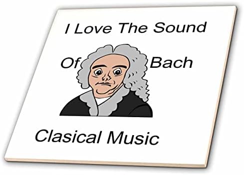 3drose Слика на Loveубовта звук на бах класична музика со цртан филм Бах - плочки