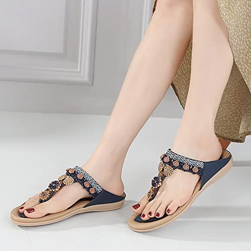 Енвез сандали за жени кои се обидоа да се лизгаат на лизгалки лето лето анти -лизгачки чевли за одење широко вклопни флип -флопови сандали