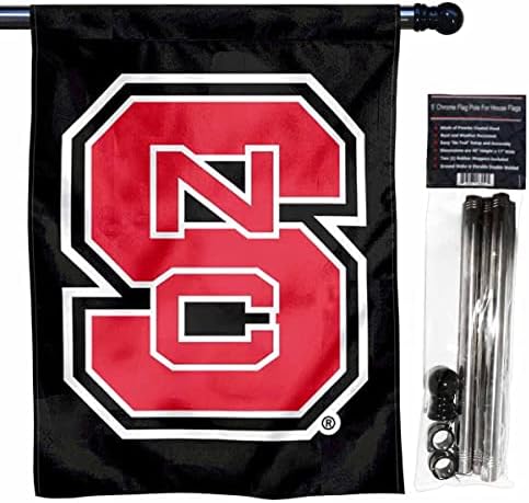 NC State Wolfpack Black Banner Flamer со сет на пол -знаме
