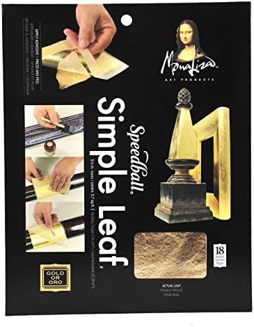 Спидбол 10030 Мона Лиза Злато Едноставен Лист За Проекти За Метални Лисја, 5-1/2 х 5-1/2 Инчи - 18 Пакување