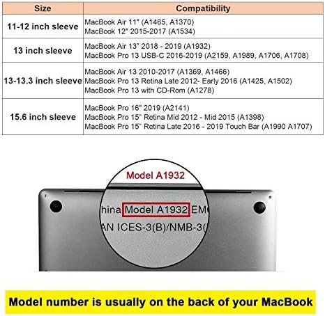 Allinside 2020 MacBook Air 13 лаптоп ракав и тастатура за покривање на кожата, 2020 MacBook Air 13 Inch A2179 со ID на допир и приказ