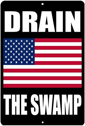 Rogue River Tactical Donald Trump Metal Til знак за знак на wallид, човек пештерски бар, исцедете го знамето на мочуриштата во САД